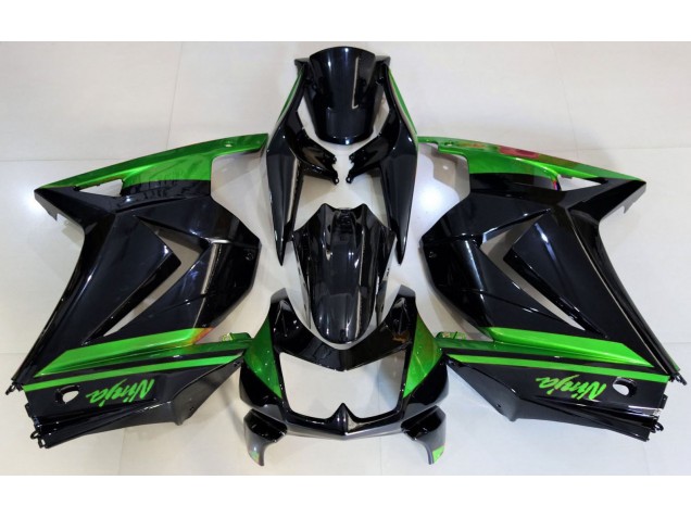 2008-2012 Gloss Black & Green Ninja 250 Motorcycle Fairings