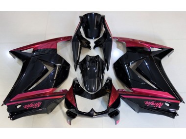 2008-2012 Gloss Black & Red Ninja 250 Motorcycle Fairings