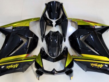 2008-2012 Gloss Black & Yellow Ninja 250 Motorcycle Fairings
