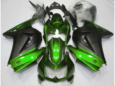 2008-2012 Green and Matte Black Ninja 250 Motorcycle Fairings