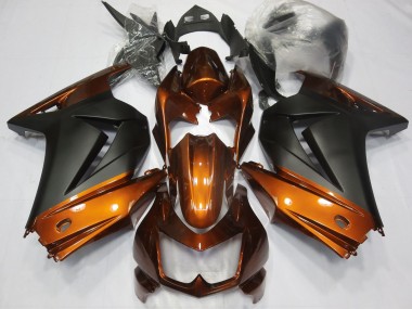 2008-2012 Orange and Matte Black Ninja 250 Motorcycle Fairings