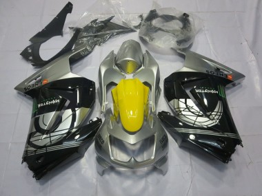 2008-2012 Silver and Black Ninja 250 Motorcycle Fairings
