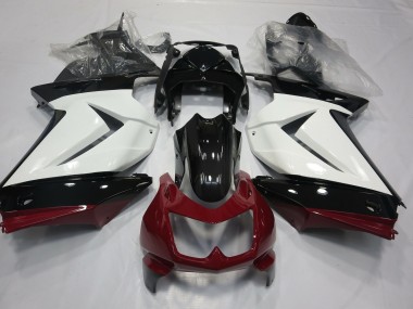 2008-2012 White Red and Black Ninja 250 Motorcycle Fairings