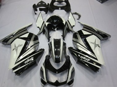 2008-2012 White Silver Star Ninja 250 Motorcycle Fairings