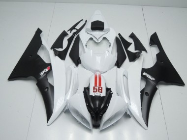 2008-2016 58 Sic White and Black R6 Motorcycle Fairings