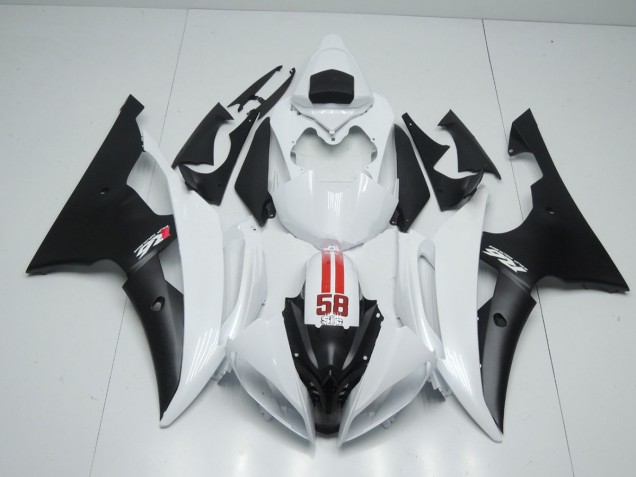 2008-2016 58 Sic White and Black R6 Motorcycle Fairings