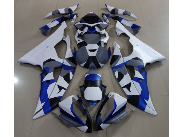 2008-2016 Blue Snow Camo R6 Motorcycle Fairings