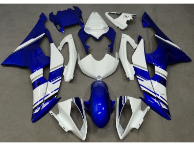 2008-2016 Blue and White Custom OEM Style R6 Motorcycle Fairings