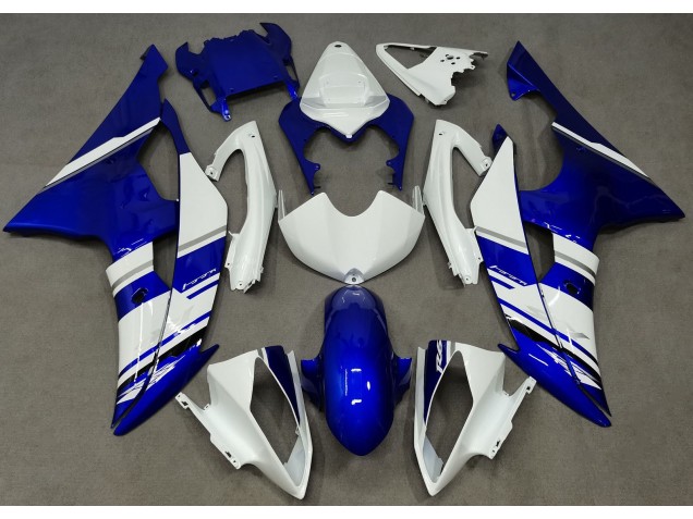2008-2016 Blue and White Custom OEM Style R6 Motorcycle Fairings