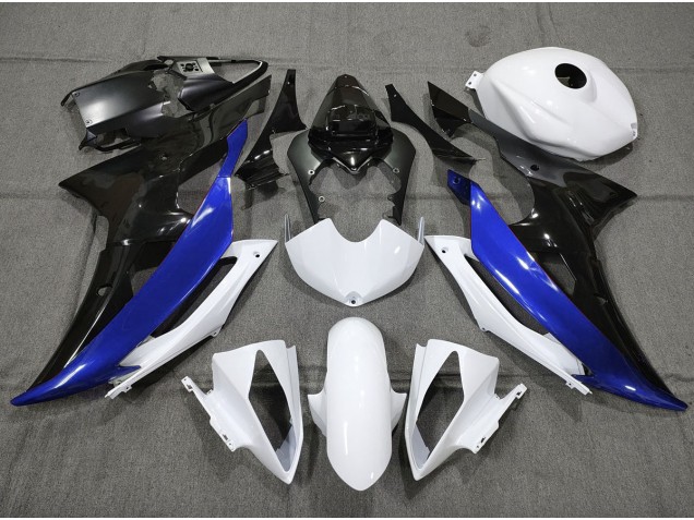 2008-2016 Custom Blue Black and White R6 Motorcycle Fairings