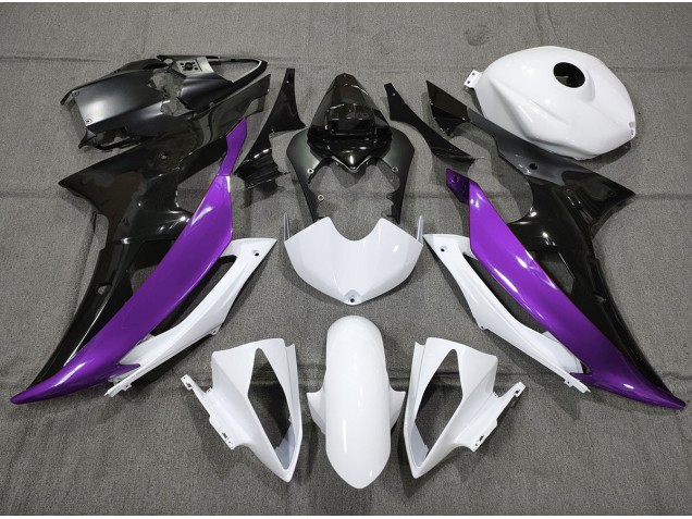 2008-2016 Custom Purple Black and White R6 Motorcycle Fairings
