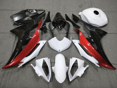 2008-2016 Custom Red Black and White R6 Motorcycle Fairings