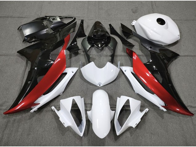 2008-2016 Custom Red Black and White R6 Motorcycle Fairings