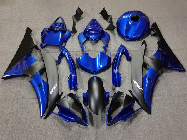 2008-2016 Dark Blue and Matte Black R6 Motorcycle Fairings