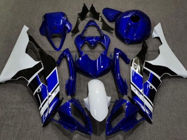 2008-2016 Dark Blue and White Custom R6 Motorcycle Fairings