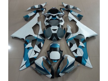 2008-2016 Glacier Blue Snow Camo R6 Motorcycle Fairings