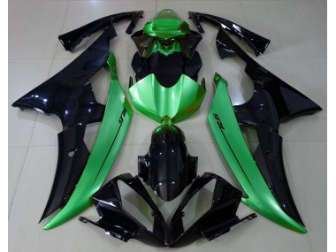 2008-2016 Gloss Black & Light Green R6 Motorcycle Fairings