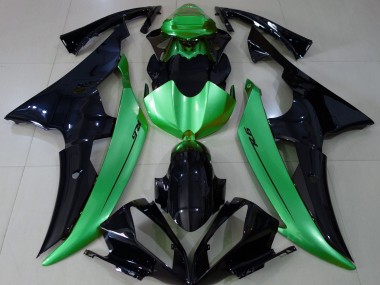 2008-2016 Gloss Black & Light Green R6 Motorcycle Fairings