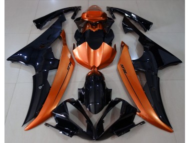 2008-2016 Gloss Black & Light Orange R6 Motorcycle Fairings
