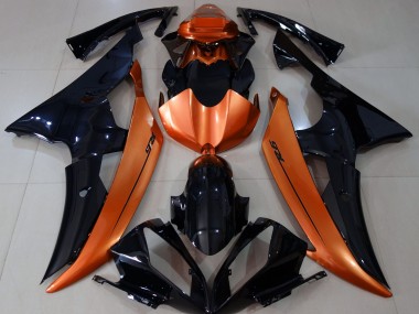 2008-2016 Gloss Black & Light Orange R6 Motorcycle Fairings