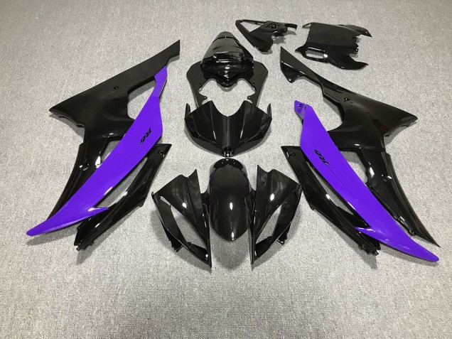 2008-2016 Gloss Black & Purple R6 Motorcycle Fairings