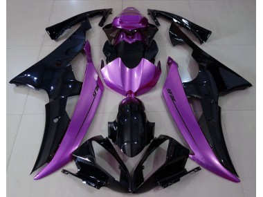 2008-2016 Gloss Black & Rose Purple R6 Motorcycle Fairings