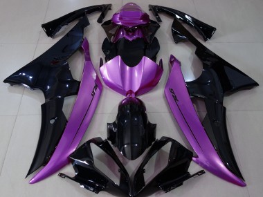 2008-2016 Gloss Black & Rose Purple R6 Motorcycle Fairings