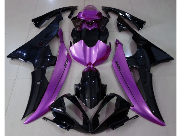 2008-2016 Gloss Black & Rose Purple R6 Motorcycle Fairings