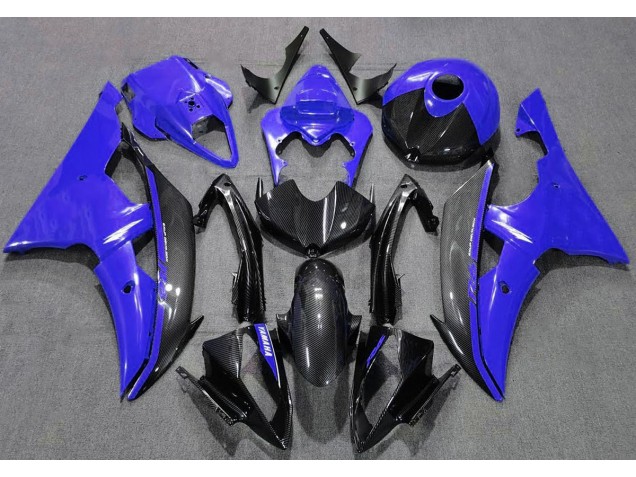 2008-2016 Gloss Blue and Carbon R6 Motorcycle Fairings