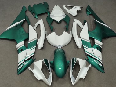 2008-2016 Gloss White and Seafoam Green OEM Style R6 Motorcycle Fairings
