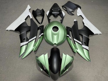 2008-2016 Matte Black and Green R6 Motorcycle Fairings