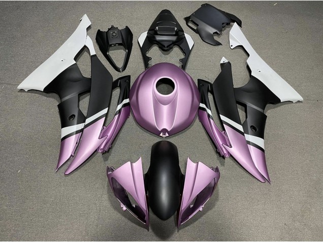 2008-2016 Matte Black and Light Purple R6 Motorcycle Fairings