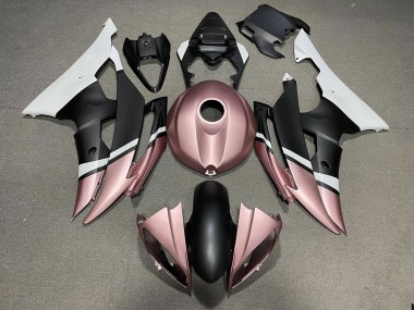 2008-2016 Matte Black and Rose Gold R6 Motorcycle Fairings