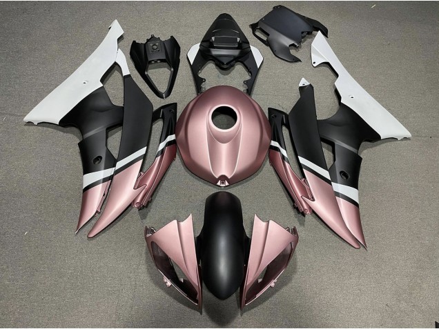 2008-2016 Matte Black and Rose Gold R6 Motorcycle Fairings