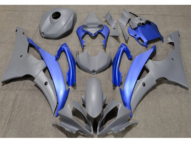 2008-2016 Matte Grey & Blue R6 Motorcycle Fairings
