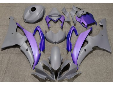 2008-2016 Matte Grey & Purple R6 Motorcycle Fairings