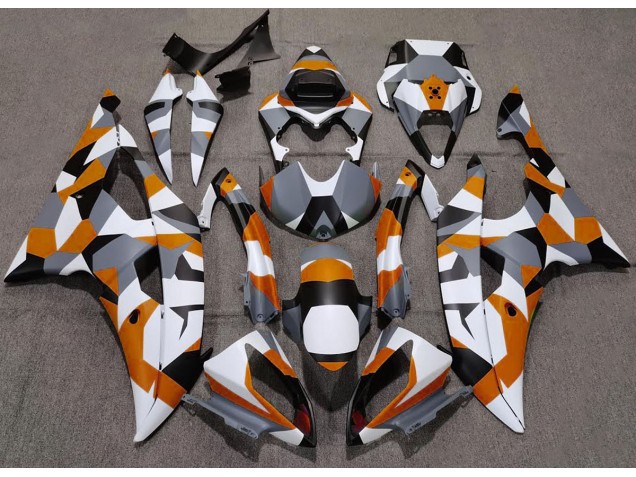 2008-2016 Orange Camo Plain R6 Motorcycle Fairings