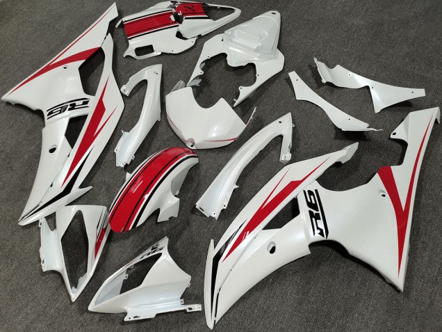 2008-2016 Pearl White Custom R6 Motorcycle Fairings