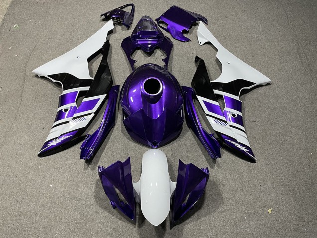 2008-2016 Purple Black and White OEM Style R6 Motorcycle Fairings