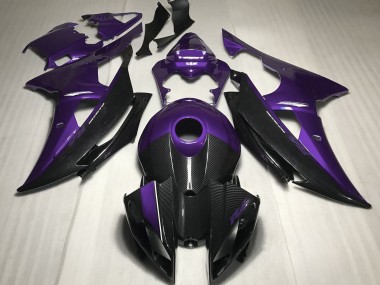 2008-2016 Purple w Carbon Fiber Style R6 Motorcycle Fairings