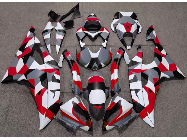 2008-2016 Red Camo Plain R6 Motorcycle Fairings