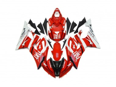 2008-2016 Red and White with Stars R6 Motorcycle Fairings