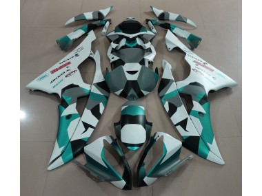 2008-2016 Seafoam Green Snow Camo R6 Motorcycle Fairings