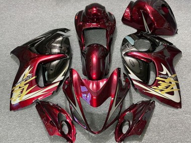 2008-2020 Deep Red & Gold GSXR 1300 Hayabusa Motorcycle Fairings