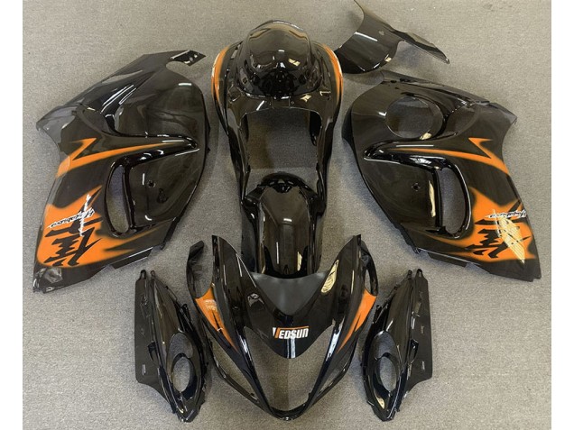 2008-2020 Gloss Black & Orange GSXR 1300 Hayabusa Motorcycle Fairings