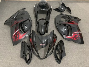 2008-2020 Gloss Black & Red GSXR 1300 Hayabusa Motorcycle Fairings