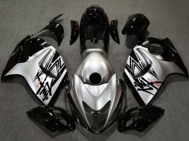 2008-2020 Gloss Black & Silver Design GSXR 1300 Hayabusa Motorcycle Fairings