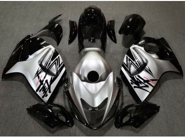2008-2020 Gloss Black & Silver Design GSXR 1300 Hayabusa Motorcycle Fairings