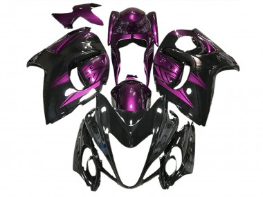 2008-2020 Gloss Black and Deep Purple GSXR 1300 Hayabusa Motorcycle Fairings