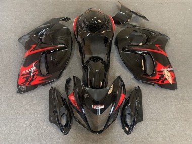 2008-2020 Gloss Black with Red Logos GSXR 1300 Hayabusa Motorcycle Fairings